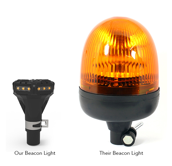 LED Beacon comparison image