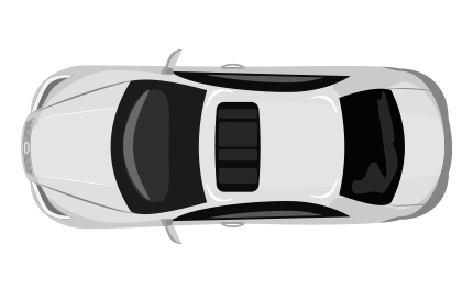White Car Exterior Emblem Placement