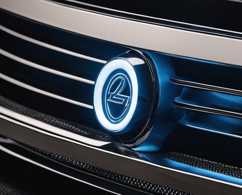 LED illuminated emblems for EV cars and trucks