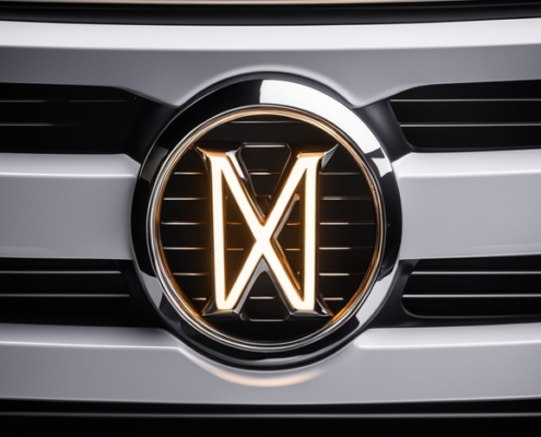 LED illuminated emblems for EV cars