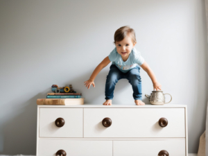 Kids dresser tip over prevention