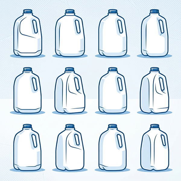 Milk Jugs Blue